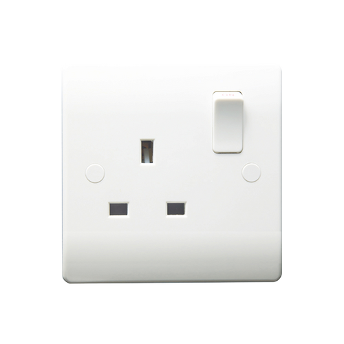 Caradok 1G 13A DP Switched Socket