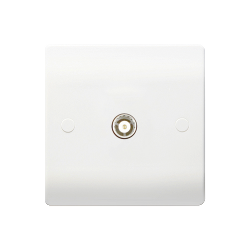 Caradok 1G Isolated Coax Socket Single Outlet + 1 Branch