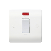 Caradok 1G 45A DP White Switch c/w Neon