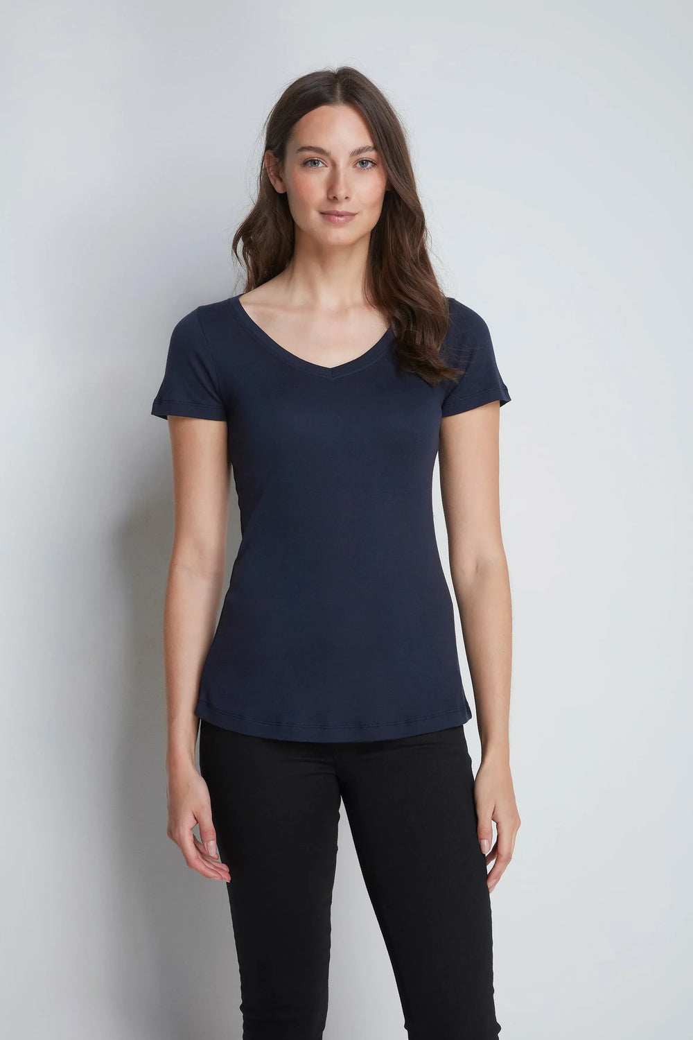 V-Neck Cotton Modal T-Shirt