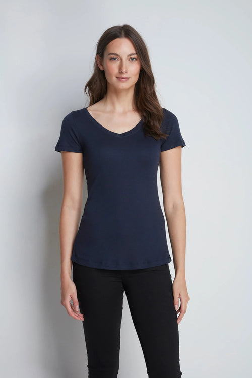 V-Neck Cotton Modal T-Shirt