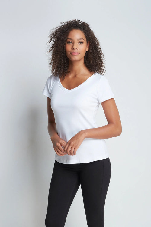 V-Neck Cotton Modal T-Shirt