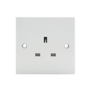 Caradok 1G Unswitched Socket Squared Edge