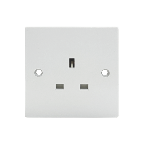 Caradok 1G Unswitched Socket Squared Edge