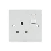 Caradok 1G 13A SP Switched Socket Squared Edge