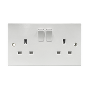Caradok 2G 13A SP Switched Socket Squared Edge
