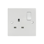 Caradok 1G 13A DP Switched Socket Squared Edge