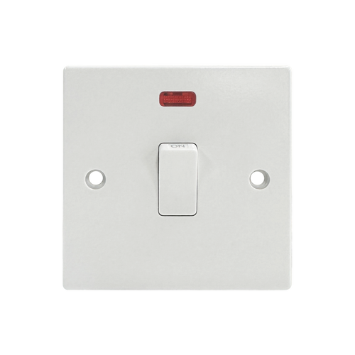 Caradok 20A DP Switch c/w Neon Squared Edge