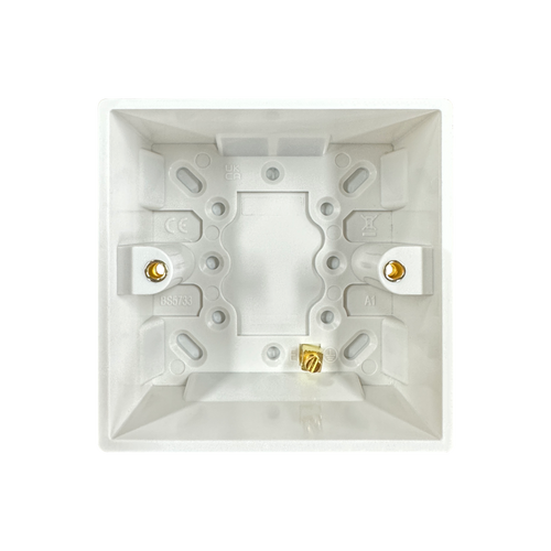 Caradok 1G 47mm White Pattress Squared Edge