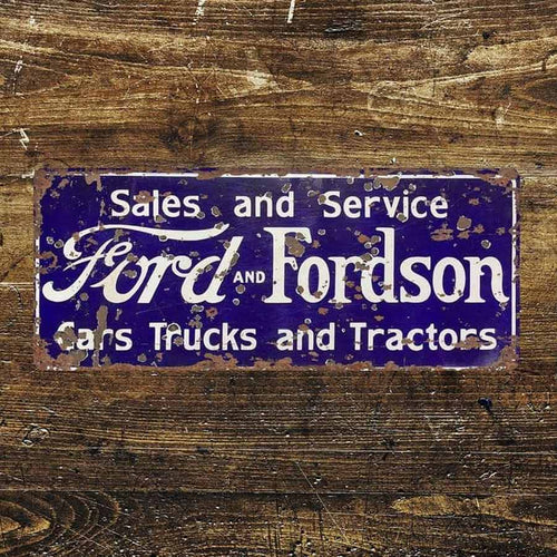 Vintage Advertising Fordson and Ford Metal Sign