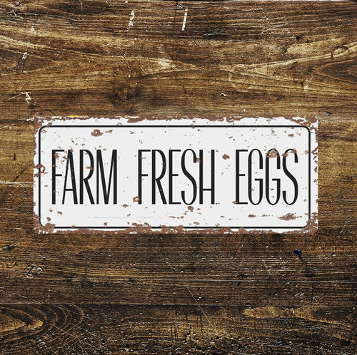 Farm Fresh Eggs Metal Vintage Wall Sign