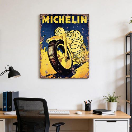 Michelin Motorcycle Tyres Metal Wall Sign