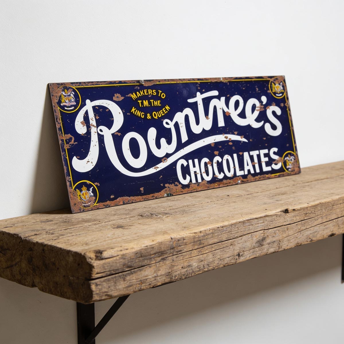 Vintage Effect Rowntrees Chocolates Metal Advertising Sign