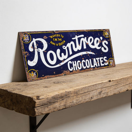 Vintage Effect Rowntrees Chocolates Metal Advertising Sign
