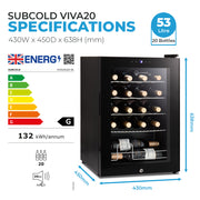 Subcold Viva20 LED Wine Cooler
