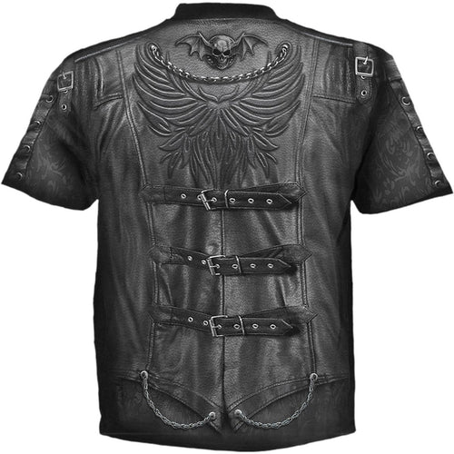 GOTH WRAP - Allover T-Shirt Black