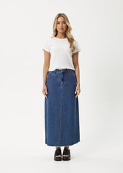 Afends Chichi- Denim Midi Skirt