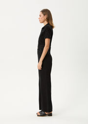 Afends Miami- Denim Flared Jumpsuit