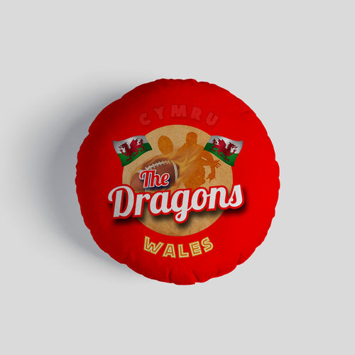 Wales Rugby League dragons  - Legend Collection - Circle Cushion 14"