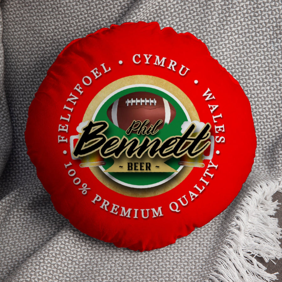 Wales Rugby Union Bennett  - Legend Collection - Circle Cushion 14"