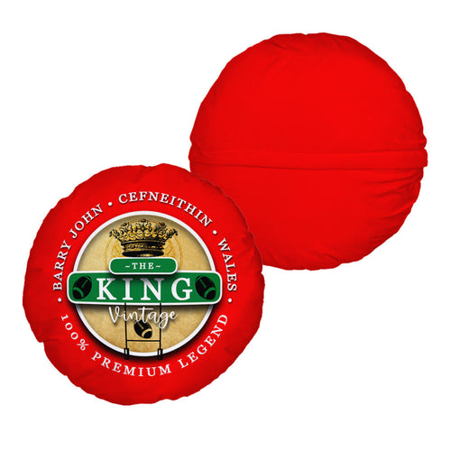 Wales Rugby Union King  - Legend Collection - Circle Cushion 14"