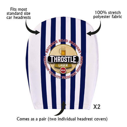 West Brom Throstle - Football Legends - Headrest Cover