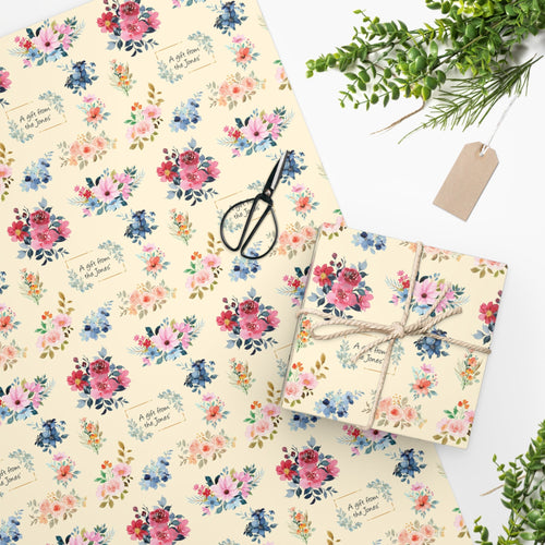 Personalised Wrapping Paper - Watercolour Flowers