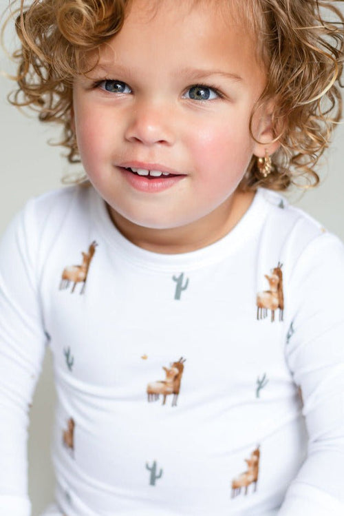 Llama Bamboo Two-Piece Set Long Sleeve Pyjamas