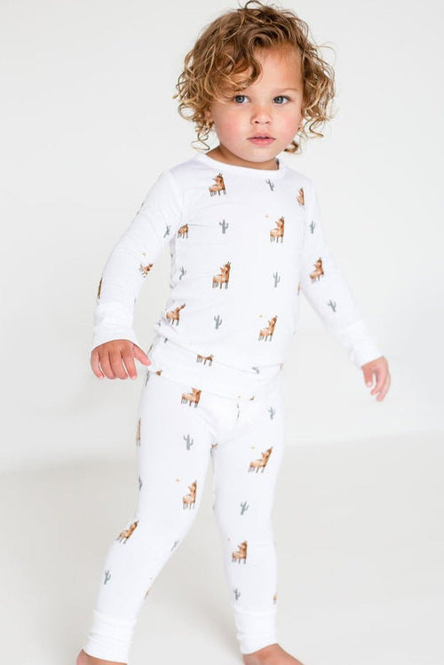 Llama Bamboo Two-Piece Set Long Sleeve Pyjamas