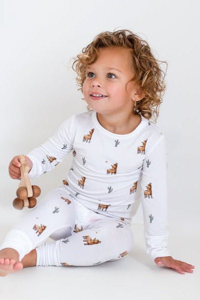 Llama Bamboo Two-Piece Set Long Sleeve Pyjamas