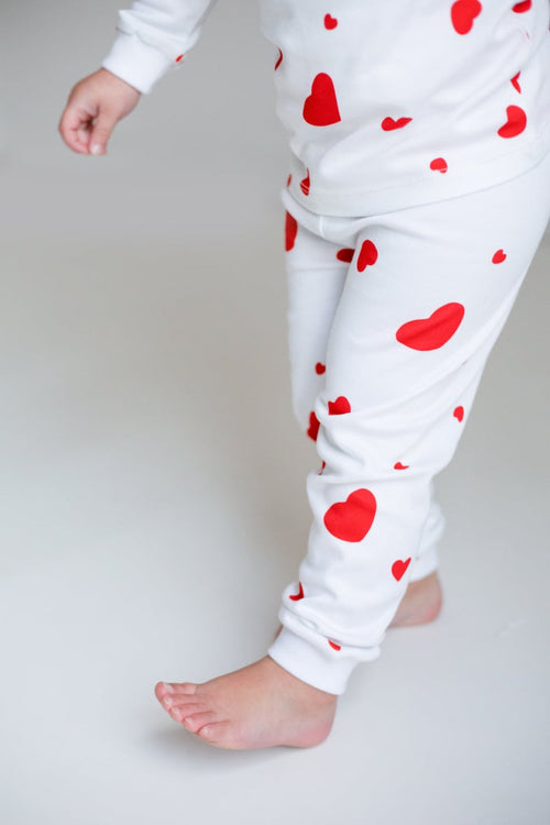 Love Heart Bamboo & Organic Cotton Two-Piece Set Long Sleeve Pyjamas