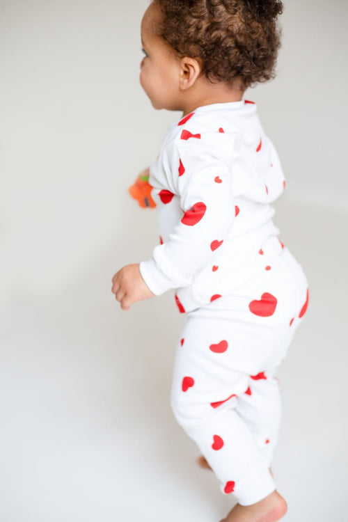 Love Heart Bamboo & Organic Cotton Two-Piece Set Long Sleeve Pyjamas