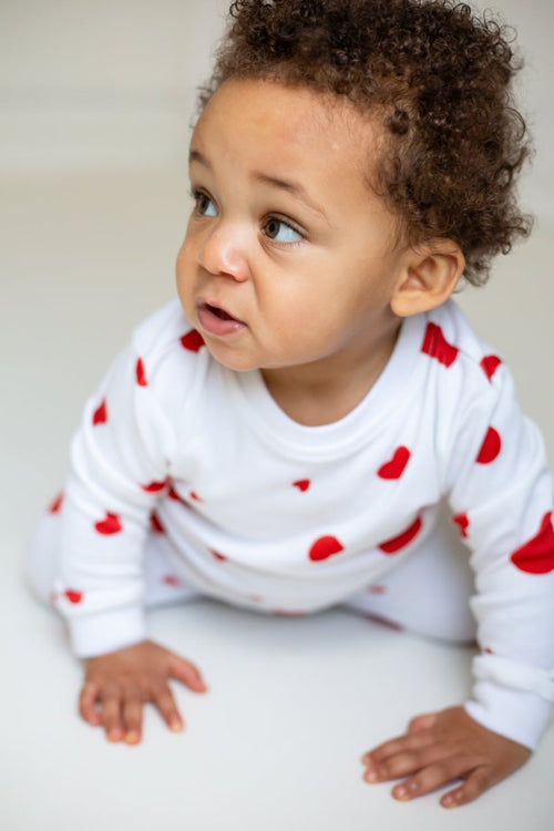 Love Heart Bamboo & Organic Cotton Two-Piece Set Long Sleeve Pyjamas