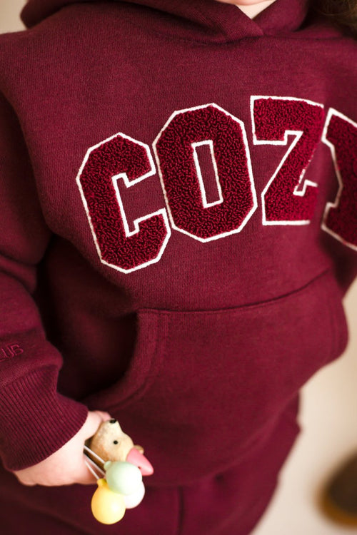 COZY Mini Tracksuit Burghundy Set