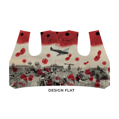 Remembrance Lest We Forget - Novelty Costume Fancy Dress Waistcoat ( 4 sizes available )