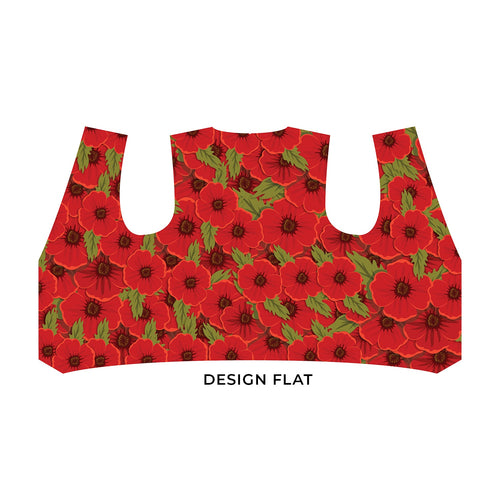 Remembrance - Poppy Motif - Novelty Costume Fancy Dress Waistcoat ( 4 sizes available )