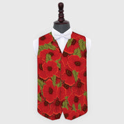Remembrance - Poppy Motif - Novelty Costume Fancy Dress Waistcoat ( 4 sizes available )