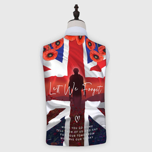 Remembrance - Sunset Poppy- Novelty Costume Fancy Dress Waistcoat ( 4 sizes available )