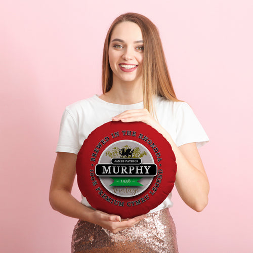 Wales Murphy  - Legend Collection - Circle Cushion 14"