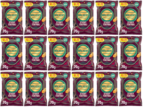 18 x Walkers Sticky Teriyaki - 70GM