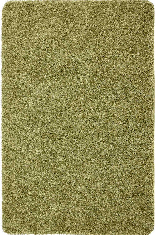 Washable Olive Green Shaggy Rug