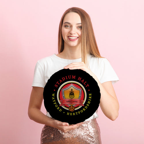 The Hornets Stadium Halt - Football Legends - Circle Cushion 14"