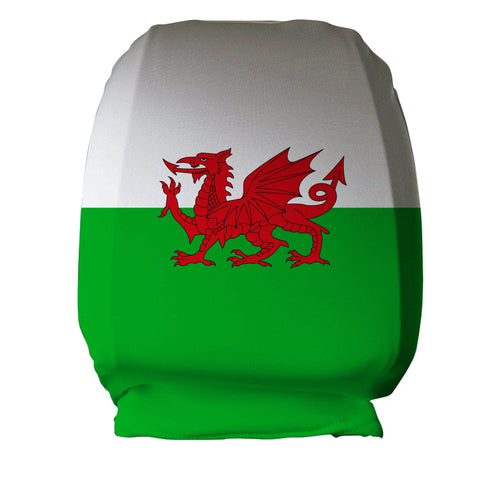 Wales - Welsh Flag - Car Seat Headrest Covers Set