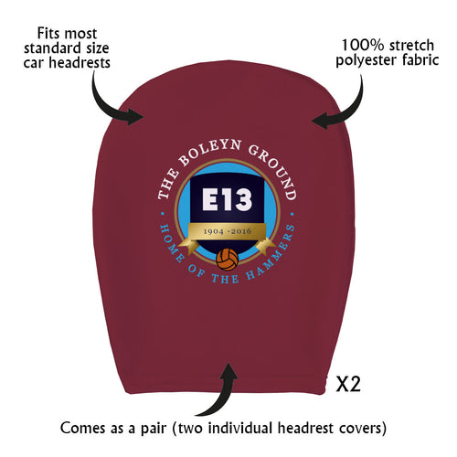 West Ham Boleyn Ground - Football Legends - Headrest Cover