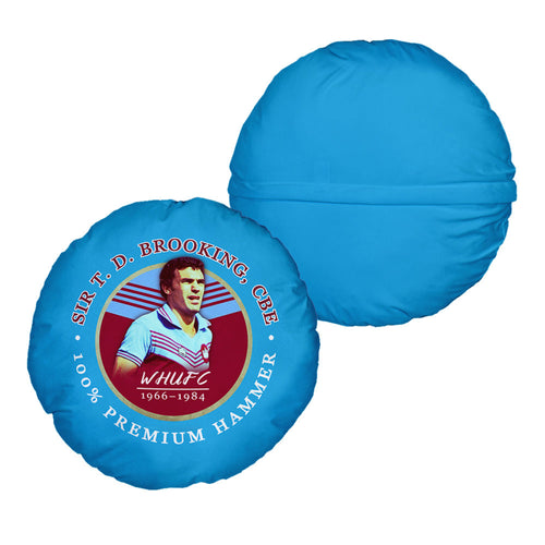 West Ham Brooking - Football Legends - Circle Cushion 14"