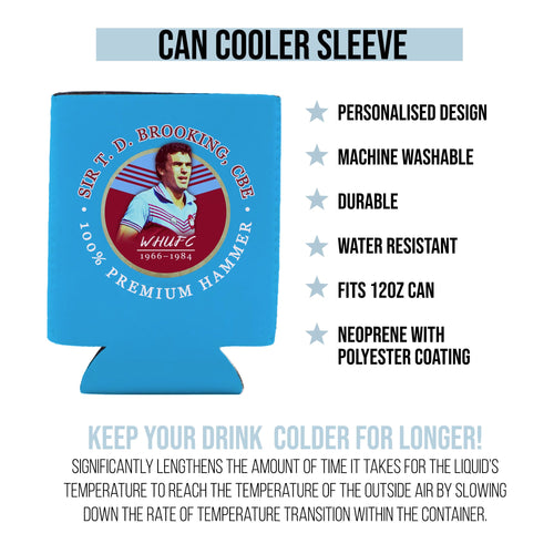 West Ham Brooking - Football Legends - Can Cooler