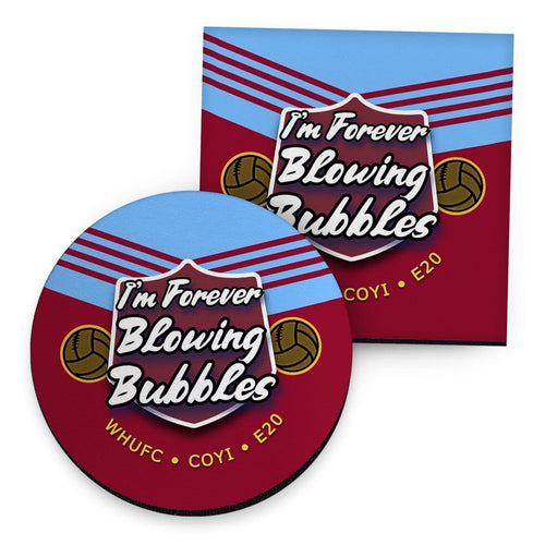 West Ham Bubbles - Football Coaster - Square Or Circle