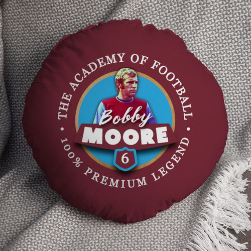 West Ham  Moore - Football Legends - Circle Cushion 14"