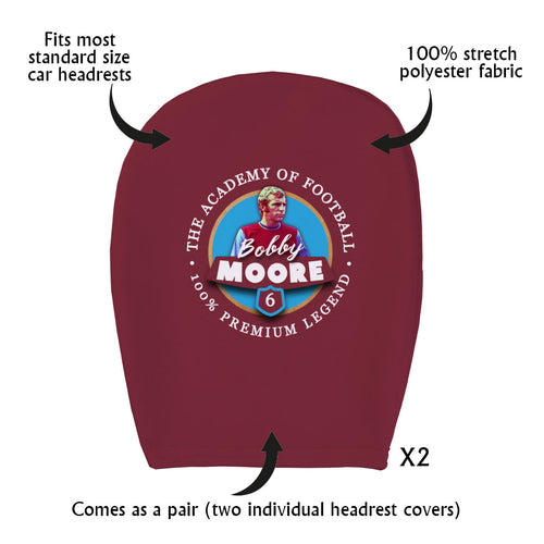 West Ham Moore - Football Legends - Headrest Cover