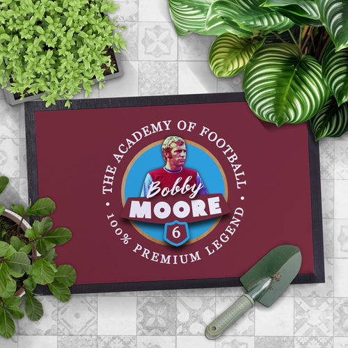 West Ham Moore  - Football Legends - Door Mat -60cm X 40cm